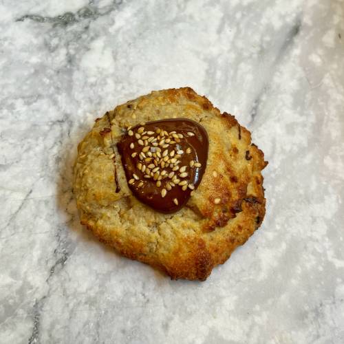 cookie de naranja y sésamo sin gluten y sin azúcar